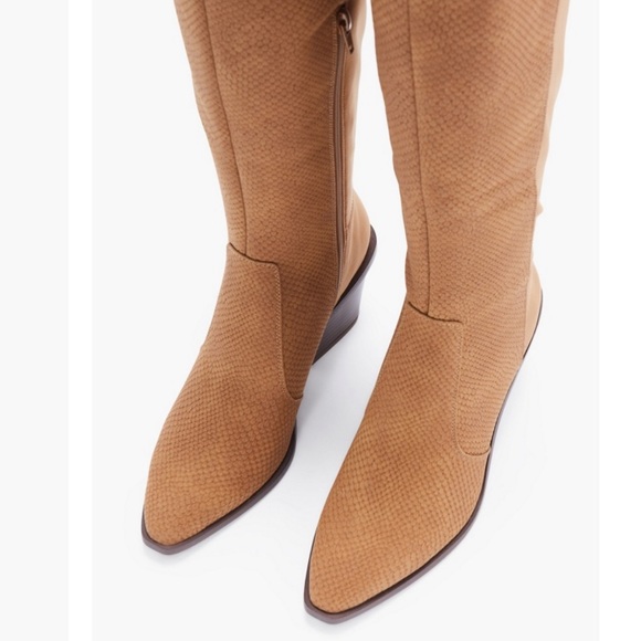 Brown western cowboy over the knee heeled boots - Picture 5 of 9